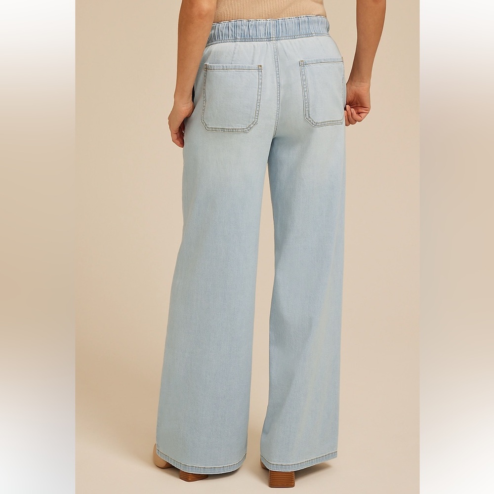 Maurices high rise, elastic waist, wide leg jeans - Picture 9 of 12